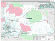 San Bernardino Wall Map Premium Style